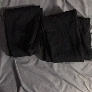 2 pairs simple black leggings sized large